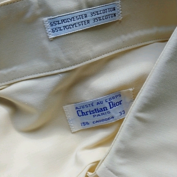 ⭐Vintage Dior Luxury Cream Chemise Sz 15.5 - Picture 7 of 9